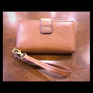 Fossil Leather Wristlet Wallet